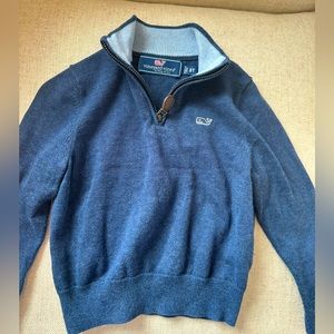 Vineyard vines boys blue quarter zip excellent condition